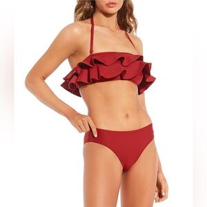 NWT Antonio Melani The Style Bungalow Rendezvous Classic Hipster Swim Top Bra S
